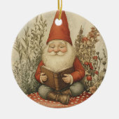 Gnome Christmas Ornament For Book Lovers (Voorkant)