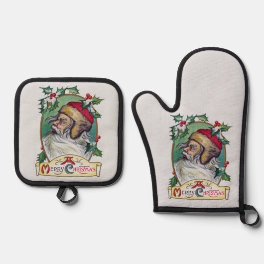 Gnome Christmas Ovenwant & Pannenlap Set (Voorkant)