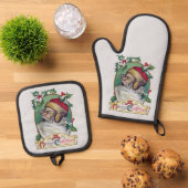 Gnome Christmas Ovenwant & Pannenlap Set (Top down)