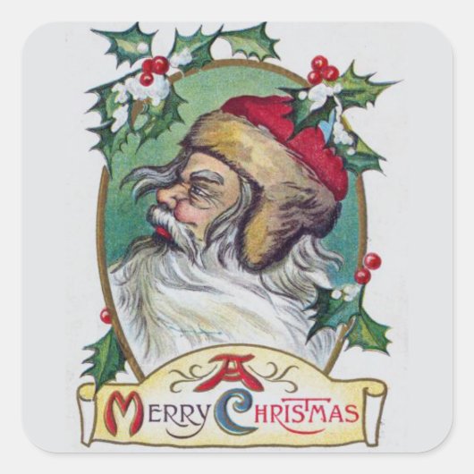 Gnome Christmas Vierkante Sticker (Voorkant)