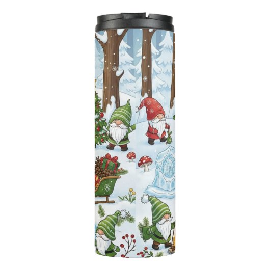 Gnome Christmas Village Extravaganza Thermosbeker (Achterkant)