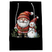 Gnome Christmas Winter Season Gnomes Lover Holiday Medium Cadeauzakje (Voorkant)