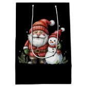 Gnome Christmas Winter Season Gnomes Lover Holiday Medium Cadeauzakje (Achterkant)