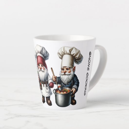 "Gnome Cooking" Latte Mok (Rechterhoek)
