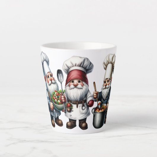"Gnome Cooking" Latte Mok (Voorkant)