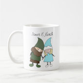 Gnome Couple Aangepaste naam aangepast cadeau Koffiemok (Links)