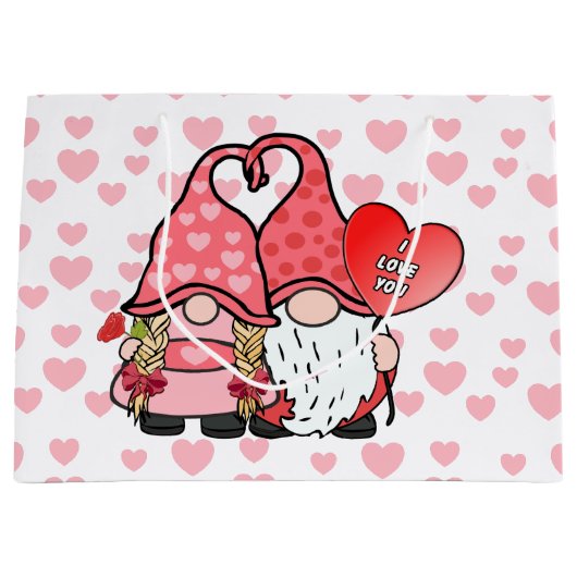 Gnome Couple Groot Cadeauzakje (Voorkant)