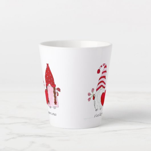 Gnome Couple Latte Mok (Voorkant)