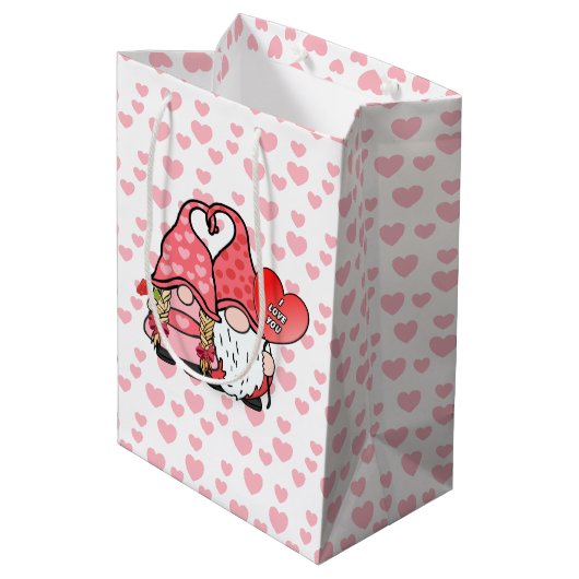 Gnome Couple Medium Cadeauzakje (Achterkant Gekanteld)