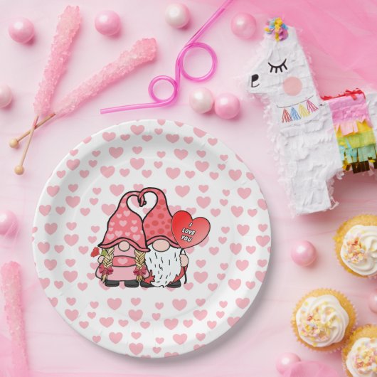 Gnome Couple Papieren Bordje (Feest)