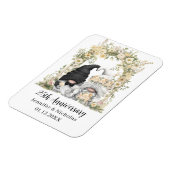 Gnome Cream Floral Arch 25e bruiloft Jubileum Magneet (Linkerzijde)