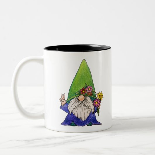 Gnome Day Hippy Tweekleurige Koffiemok (Links)