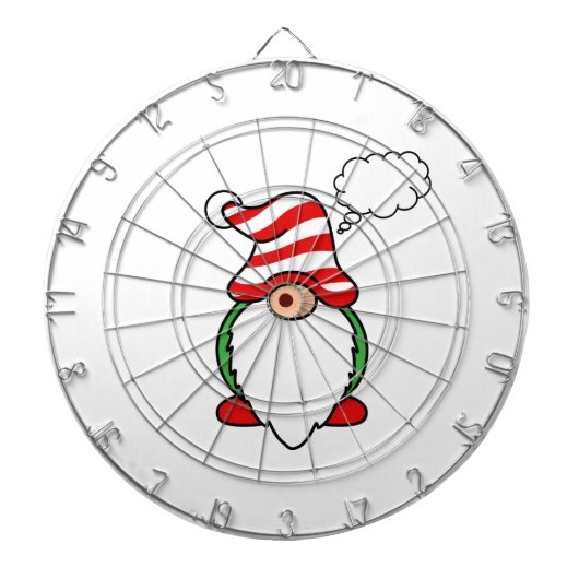 Gnome denkbubbeltje dartbord (Voorkant)