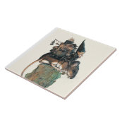 GNOME DIE EEN MUISKERAMISCHE TITEL RICHT TEGELTJE (Zijkant)