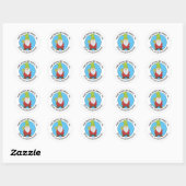 Gnome Dit Boek Is Van Gepersonaliseerd  Ronde Sticker (Vel)