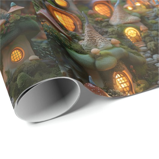 Gnome dorp cadeaupapier (Rol Hoek)