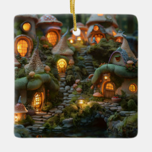 Gnome dorp keramisch ornament