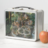 Gnome dorp op een boomstam (In situ)