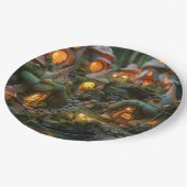 Gnome dorp papieren bordje (Gekanteld)