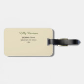 Gnome een bloem patroon ontwerp bagagelabel (Achterkant horizontaal)