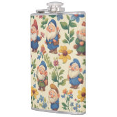 Gnome een bloem patroon ontwerp heupfles (Links)