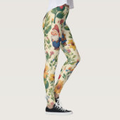 Gnome een bloem patroon ontwerp leggings (Rechts)