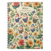 Gnome een bloem patroon ontwerp notitieboek (Voorkant)