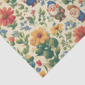 Gnome een bloem patroon ontwerp tissuepapier (Detail)