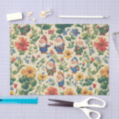 Gnome een bloem patroon ontwerp tissuepapier (Craft)
