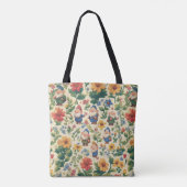 Gnome een bloem patroon ontwerp tote bag (Achterkant)