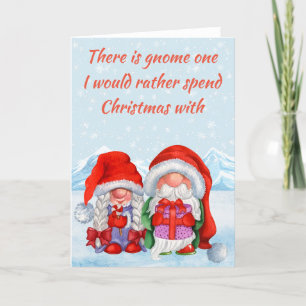 Gnome één Zal liever Kerstmis doorbrengen Feestdagen Kaart