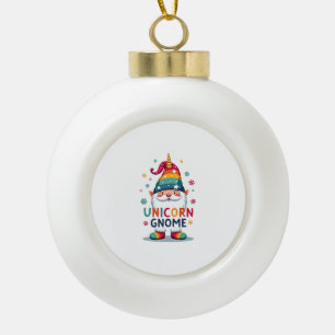 Gnome Eenhoorn Shirt Familie Matching Groep Kerstm Keramische Bal Ornament