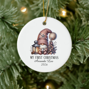 Gnome Eerste Kerstmis Ornament Personaliseren