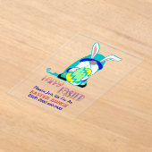 Gnome & Egg Happy Easter Brunch Acryl Uitnodigingen (Laagn)