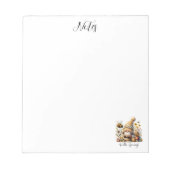 Gnome en Bee in het voorjaar Notitieblok (Voorkant)