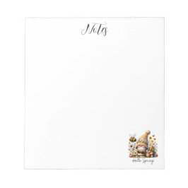 Gnome en Bee in het voorjaar Notitieblok