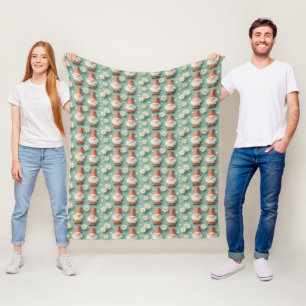 Gnome en Daisy Naadloos Patroon Tuinontwerp Fleece Deken