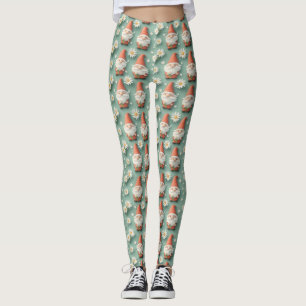 Gnome en Daisy Naadloze Patroon Tuin Ontwerp Leggings