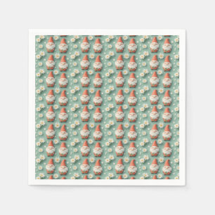 Gnome en Daisy Naadloze Patroon Tuin Ontwerp Servet