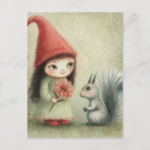 Gnome en de eekhoorn briefkaart (Voorkant)