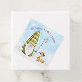 Gnome en Fox Best Wishes Happy Holiday Custom Bedankjes Labels (In situ)