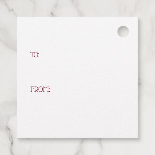 Gnome en Fox Best Wishes Happy Holiday Custom Bedankjes Labels (Achterkant)