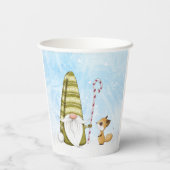 Gnome en Fox Best Wishes Happy Holiday Custom Papieren Bekers (Achterkant)