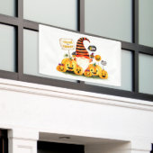 Gnome en Pumpkins Trick or treat Banner (Buitenkant Gebouw)