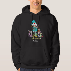 Gnome Er Nurse Bunny Stethoscoop Paaschristenen Hoodie