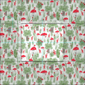 Gnome fabric: "Gnome Huid-and-Seek" Stof (Delen)