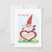 Gnome Fairy Kleine Traditionele  Valentijn Kaart (Voorkant)