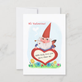 Gnome Fairy Kleine Traditionele  Valentijn Kaart