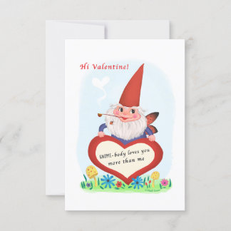 Gnome Fairy Kleine Traditionele  Valentijn Kaart