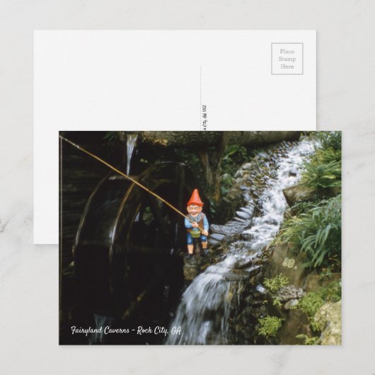 Gnome Fairyland Caverns Rock City Georgia 1952 Briefkaart (Voorkant / Achterkant)